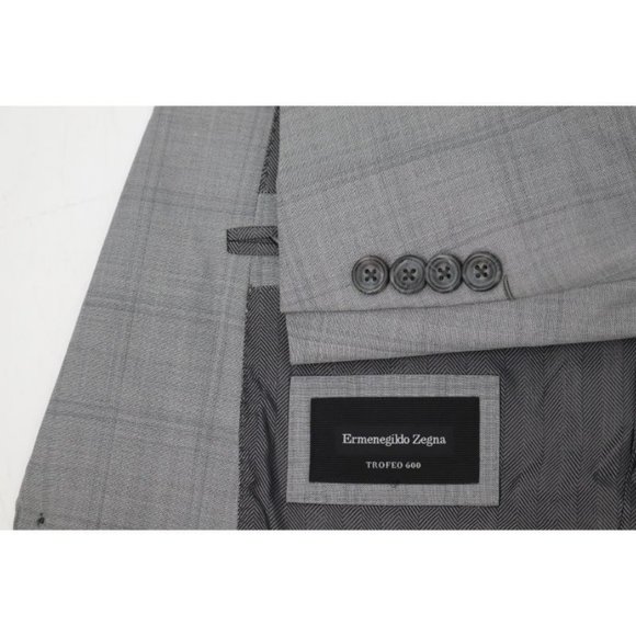 Ermenegildo Zegna Other - Ermenegildo Zegna sport coat men's 42R Trofeo 600 Manhattan wool silk gray plaid